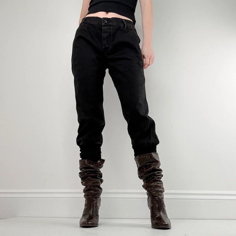 Diesel puff capri grunge rib trousers