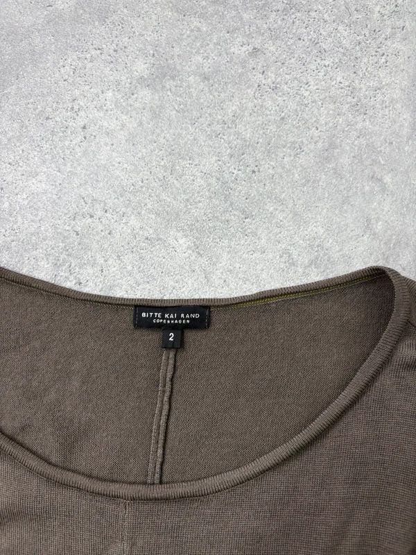 khaki batwing slouchy long sleeve dress