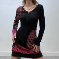 black desigual graphic y2k dress