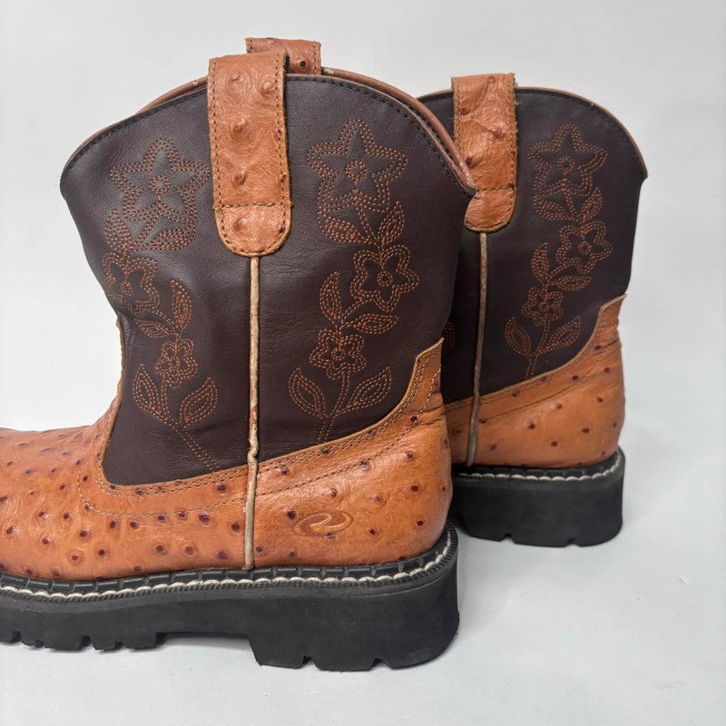 tan leather cowboy boots