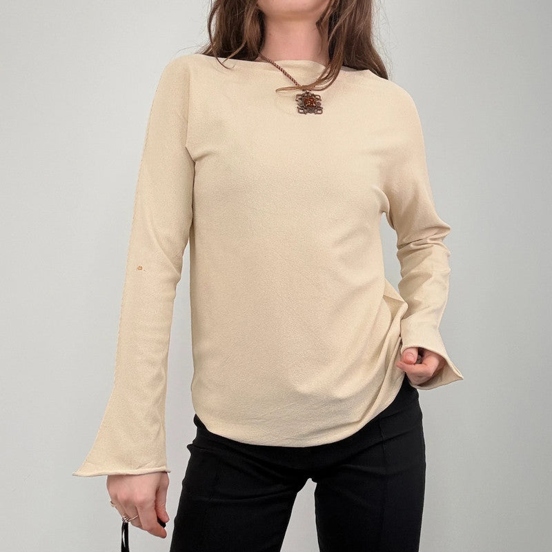 structured cream knit jumper
