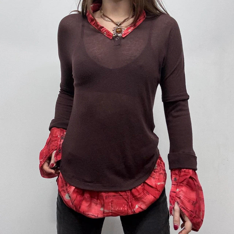 Floaty flare shirt blouse