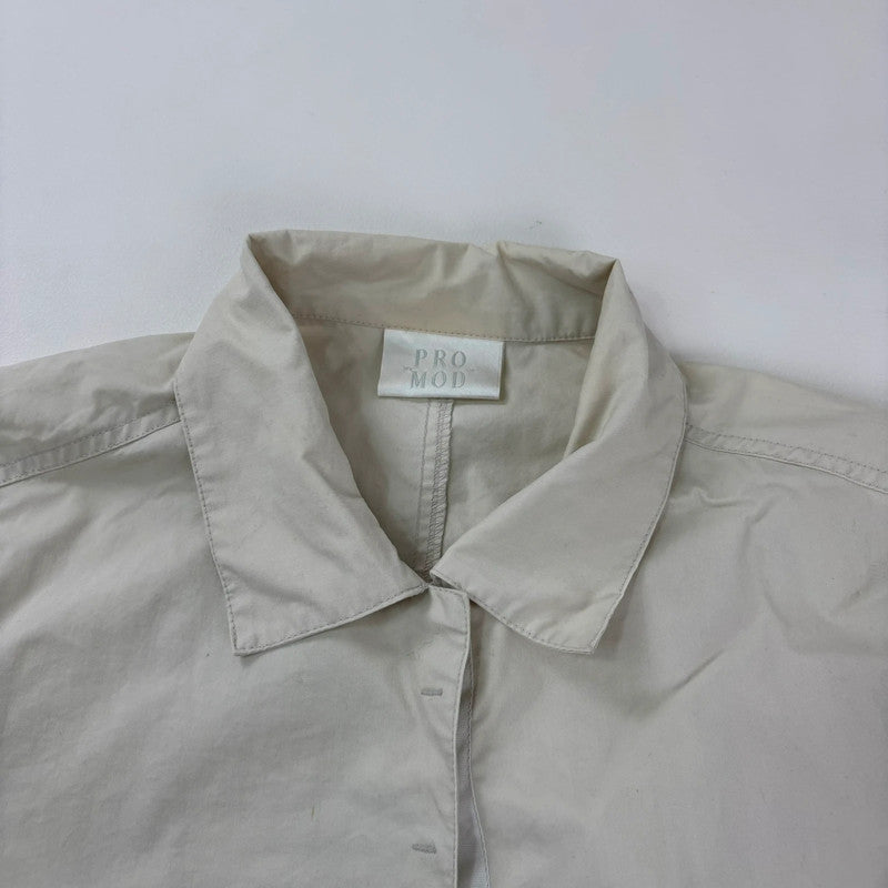 boxy cream tech jacket
