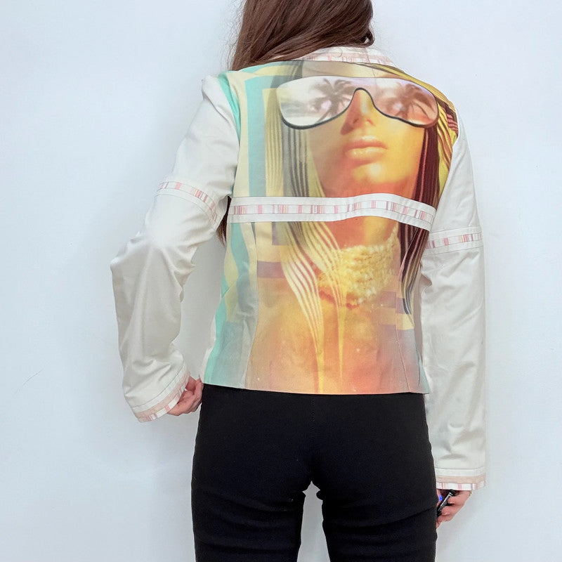 fitted cropped custo Barcelona jacket