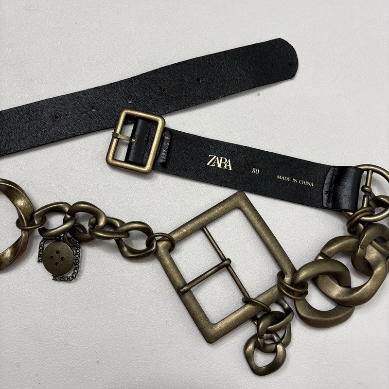 brass metal chain belt