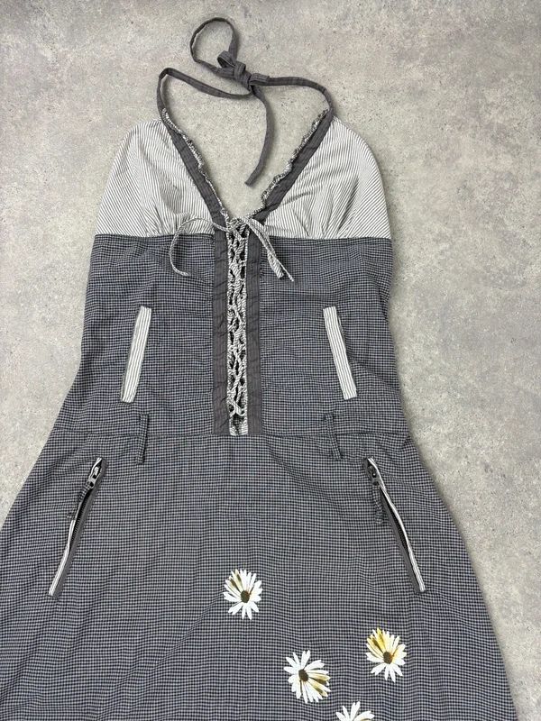 gingham puff Desigual dungarees