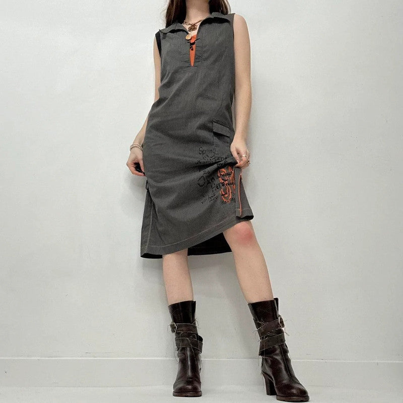 cop copine pinstripe maxi dress