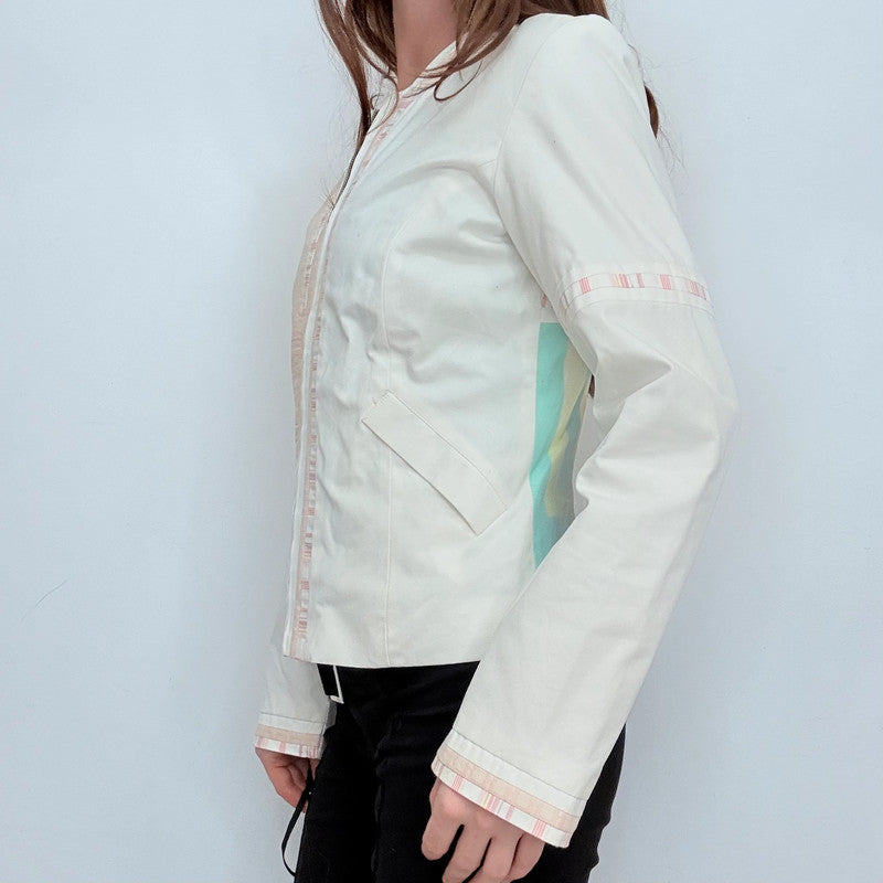 fitted cropped custo Barcelona jacket