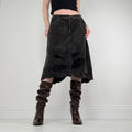 Rene Derhy dark grey cord midi skirt