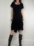 Black jersey slouchy grunge t-shirt dress