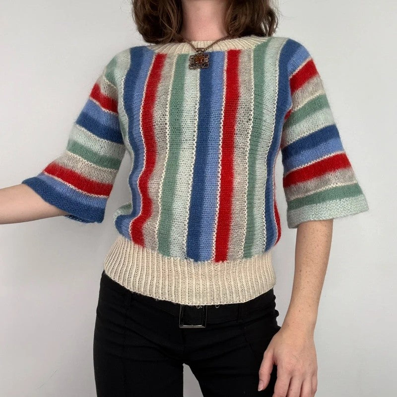 vintage 70s mohair flared jumper