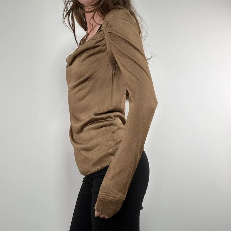 slouchy knit draped top