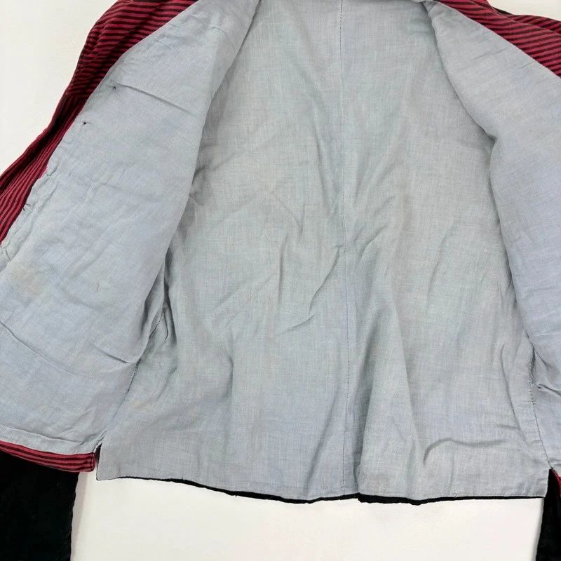 Antique French striped servant chore jacket