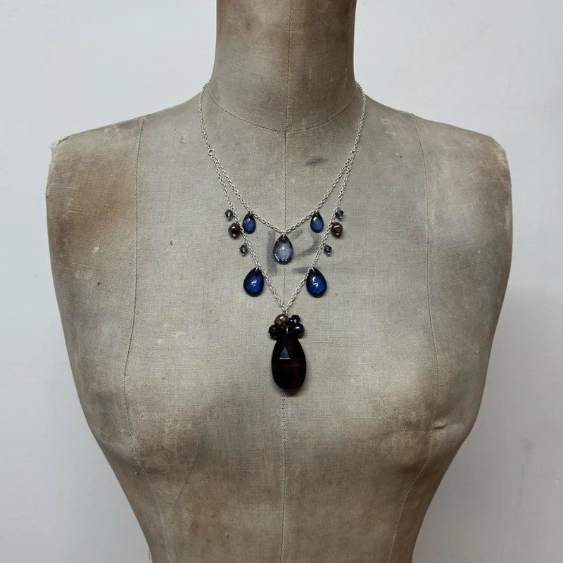 coquette gemstone necklace