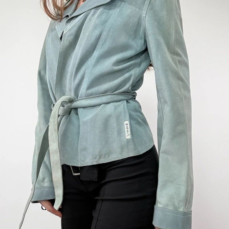 Pale Blue Suede Armani Jacket