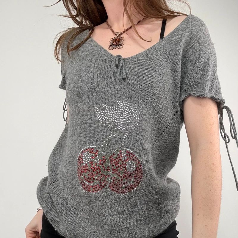 grey knitted slouchy jumper