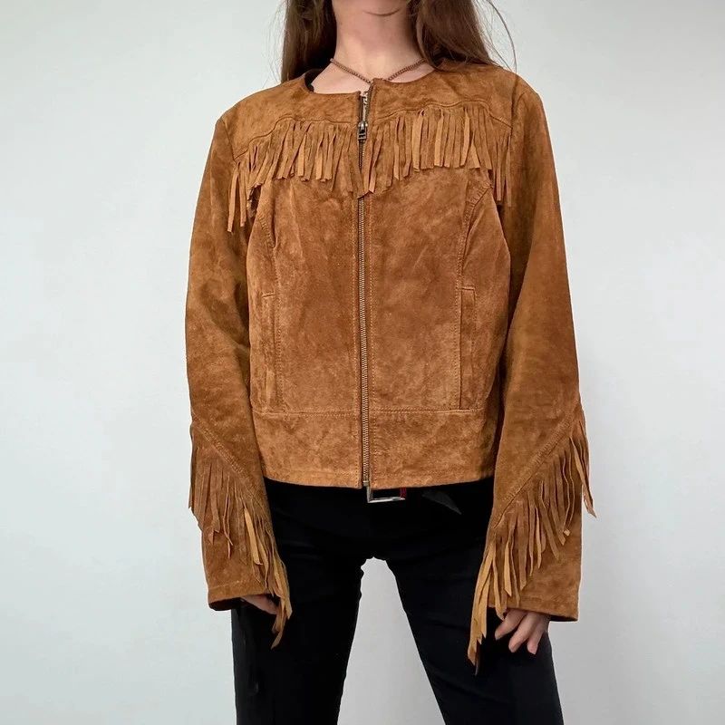 Western Fringe Suede Jacket