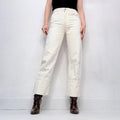 white zara cuffed jeans
