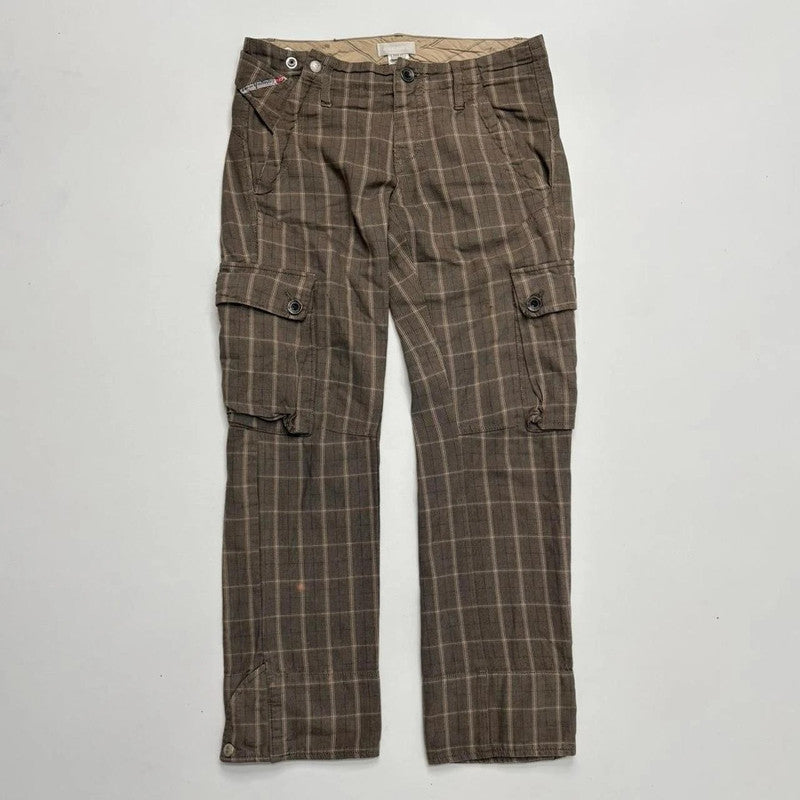 pinstripe diesel low rise trousers