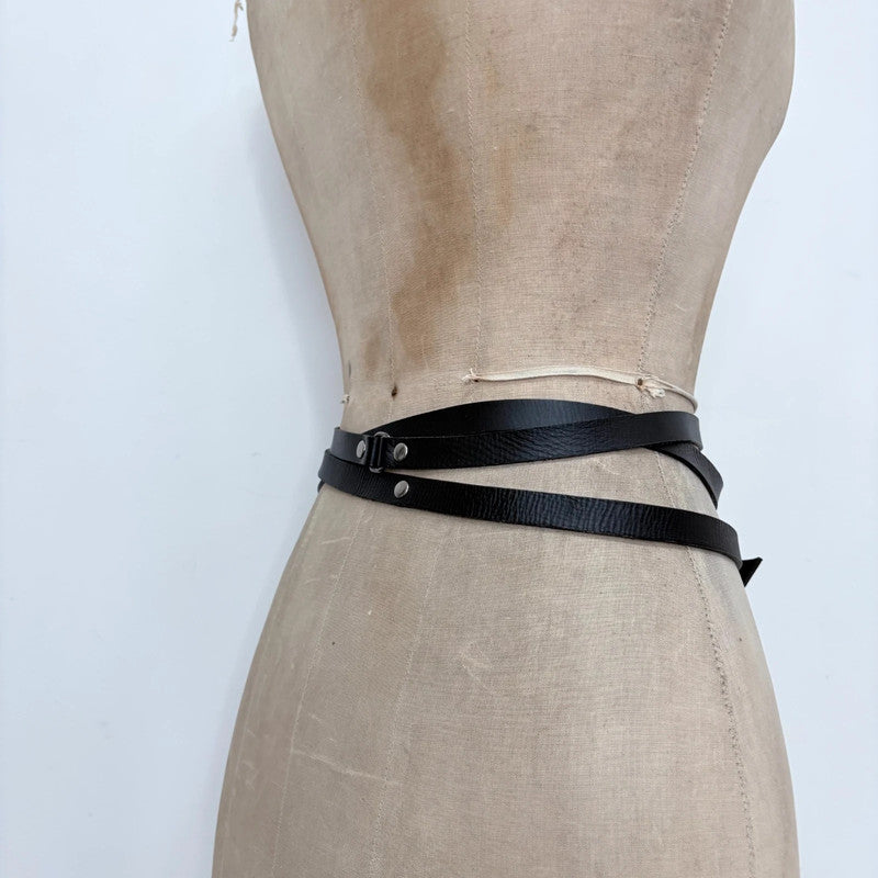 black wrap long Cop Copine belt