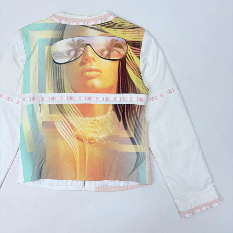 fitted cropped custo Barcelona jacket
