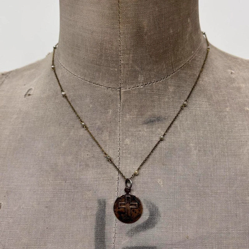 gold plated cross necklace