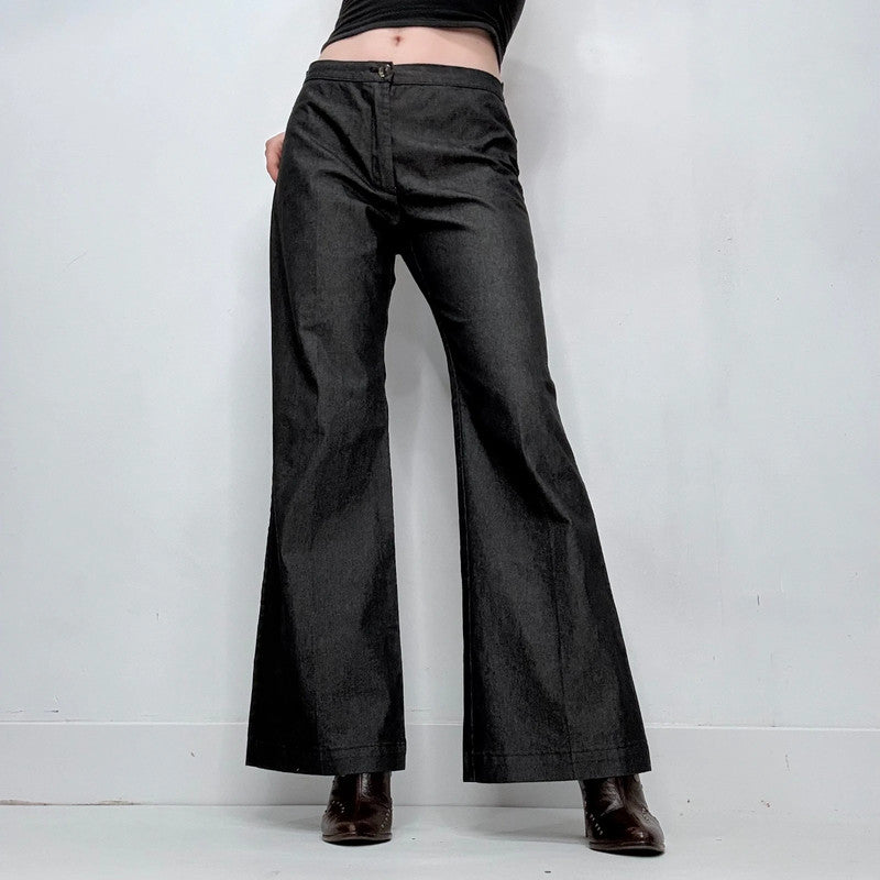 Cop copine dark wash flared denim trousers