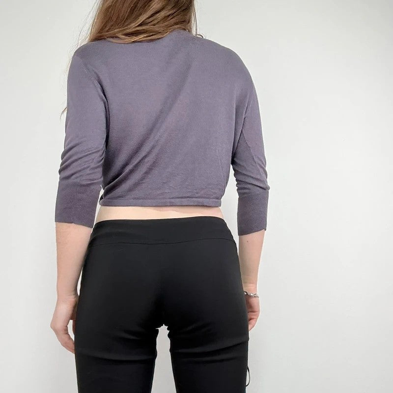 Lace purple kookai bolero cropped top