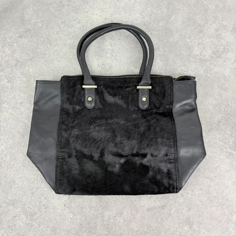 Black pony hair bag