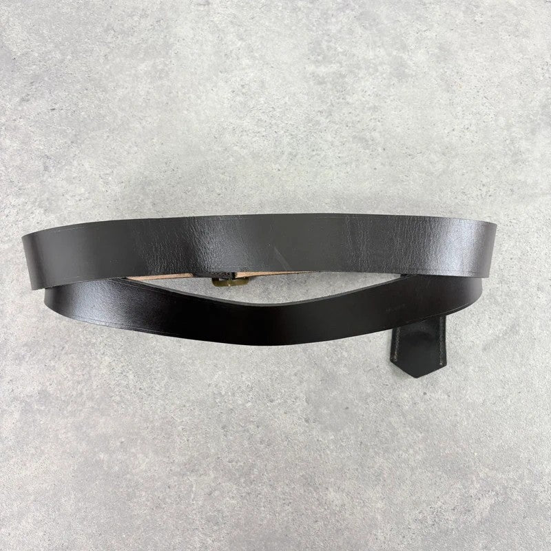 Brown leather wrap layered belt