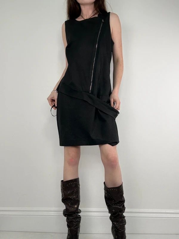 Cop Copine asymmetric boxy zip dress