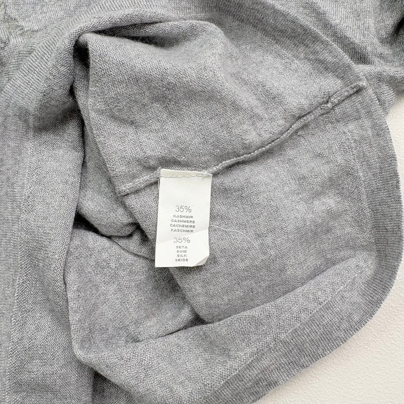 grey wool knit cashmere t-shirt
