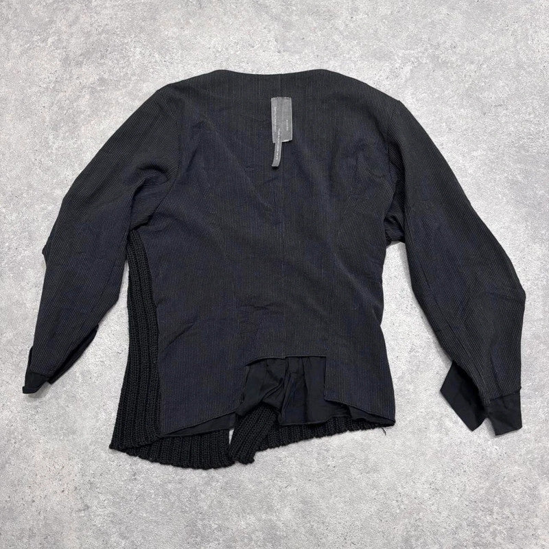 knitted ribbed Cop copine structured top