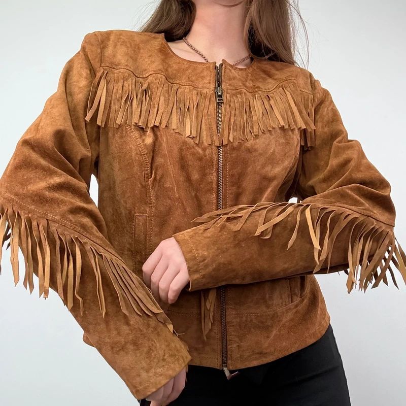 Western Fringe Suede Jacket