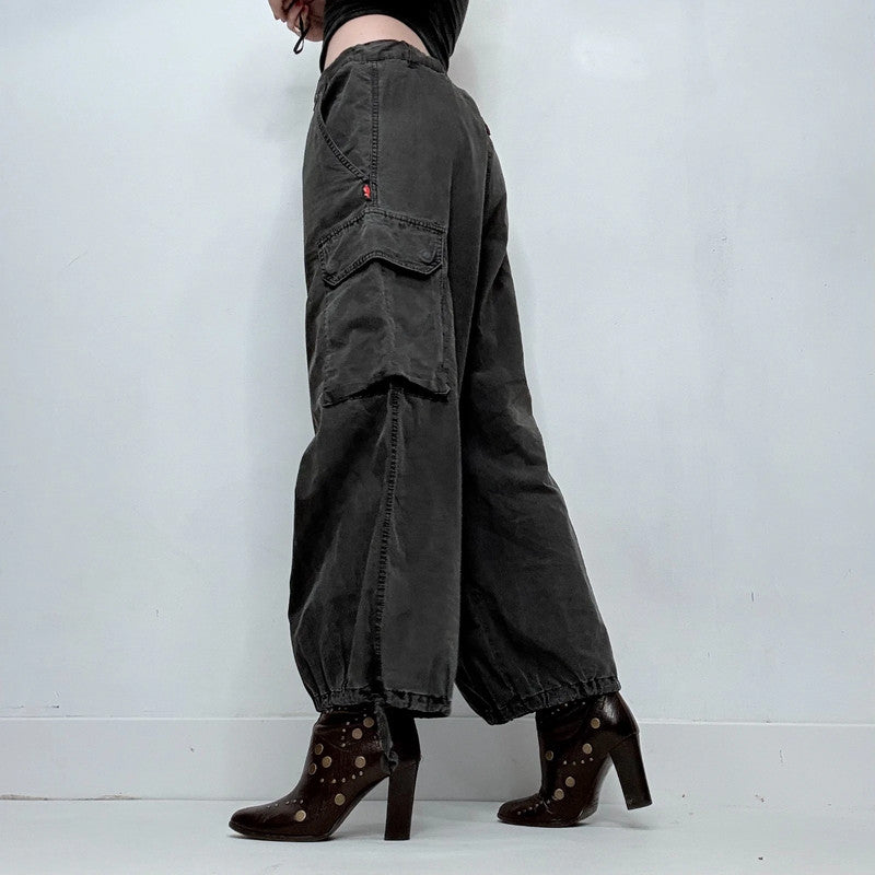 Jean Paul Gaultier oversized baggy low rise drawstring trousers
