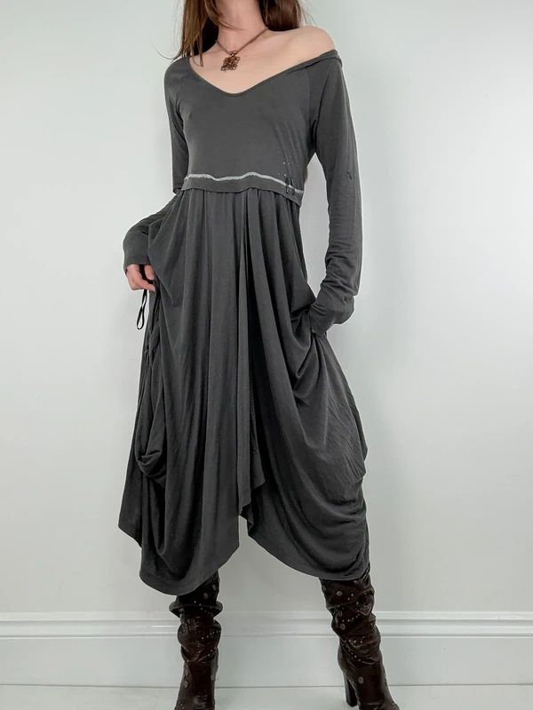 Draped layered Cop Copine maxi dress