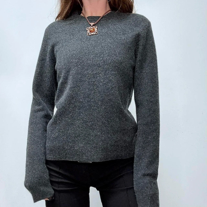 grey wool knitted jumper