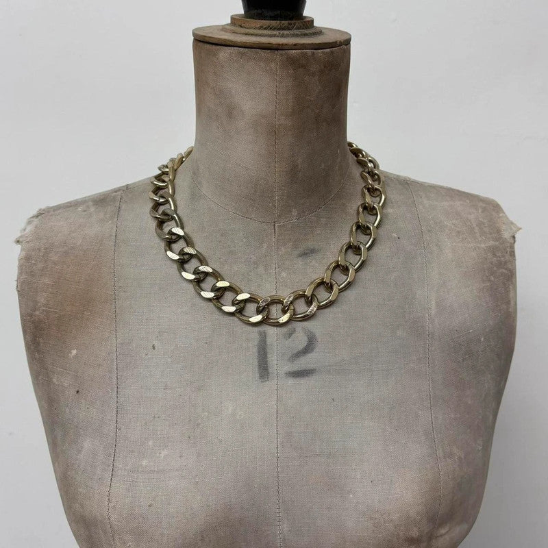 oversized gold chain necklace