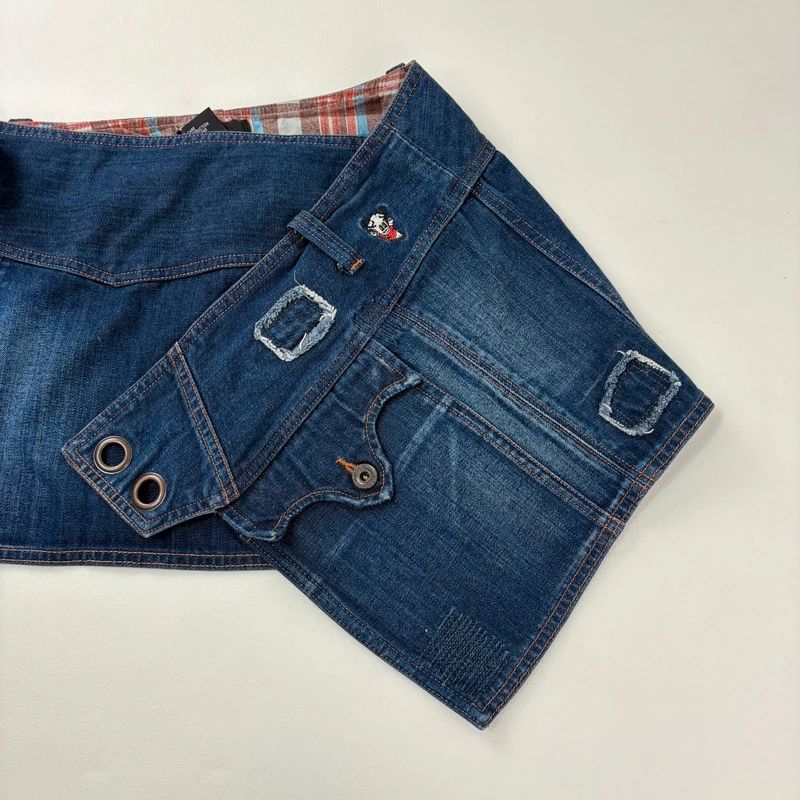 asymmetric denim Diesel mini skirt