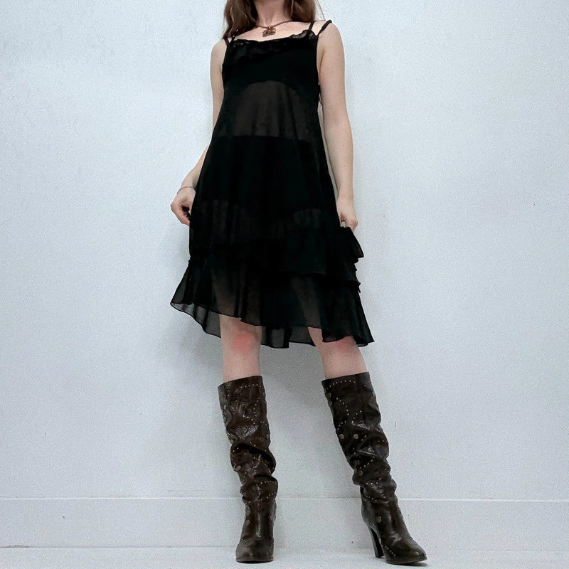 Cop Copine sheer black mini dress