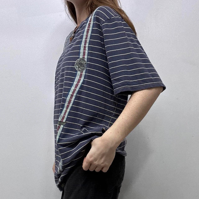 oversized navy pinstripe tshirt