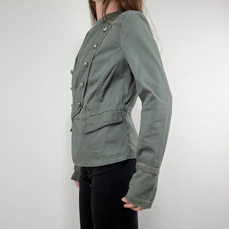 khaki military napoleonic fitted regency jacket
