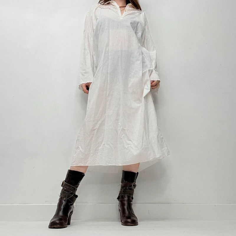 white cotton antique nightie