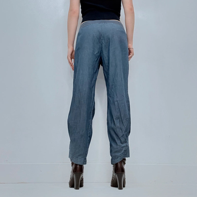 blue structured pleated Cop Copine structured trousers