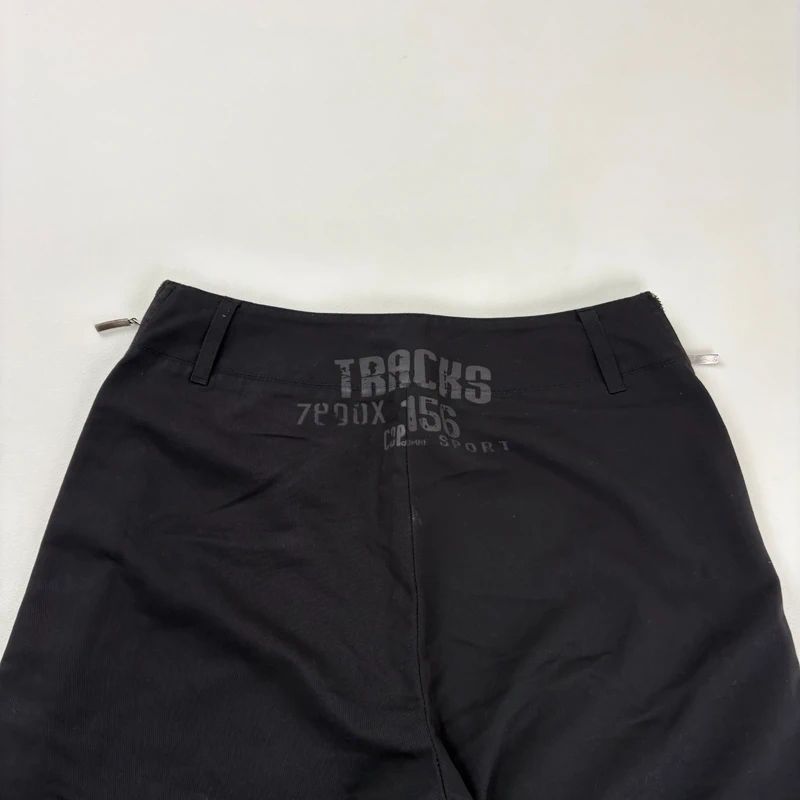 Cop Copine zip leg wide leg black trousers