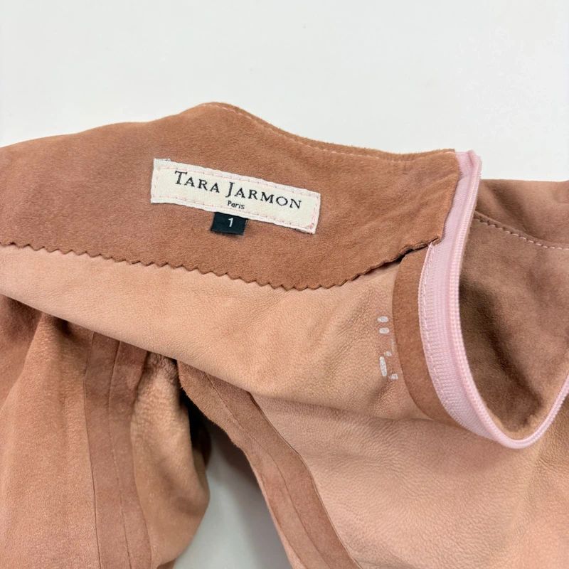 Boat neck Suede Fitted Top