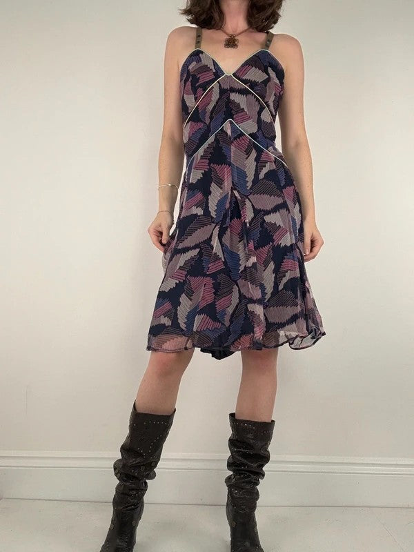 Cargo patterned layered diesel floaty grunge dress
