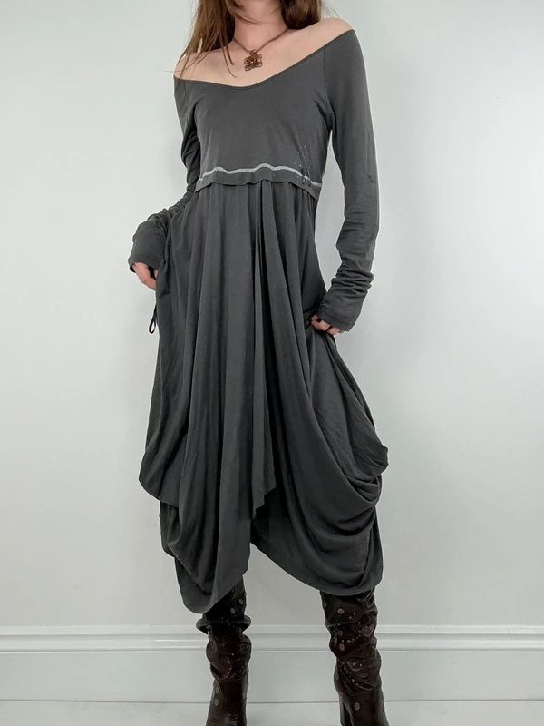 Draped layered Cop Copine maxi dress