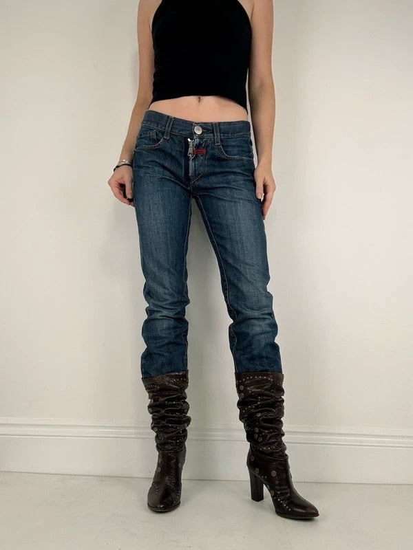 Low rise Marithé + François Girbaud Jeans, French design straight leg