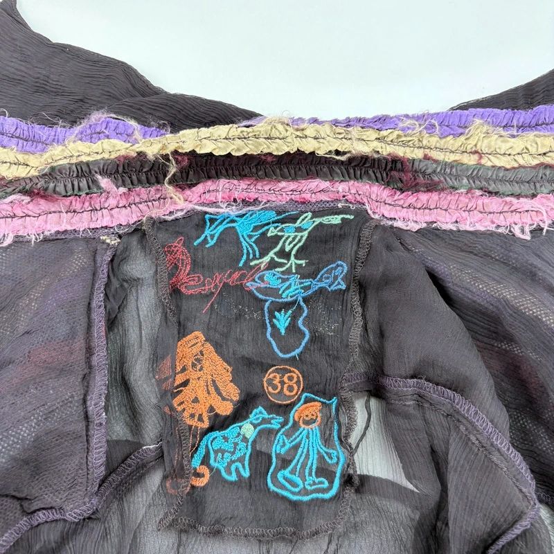 Desigual embroidered Sheer Shirt